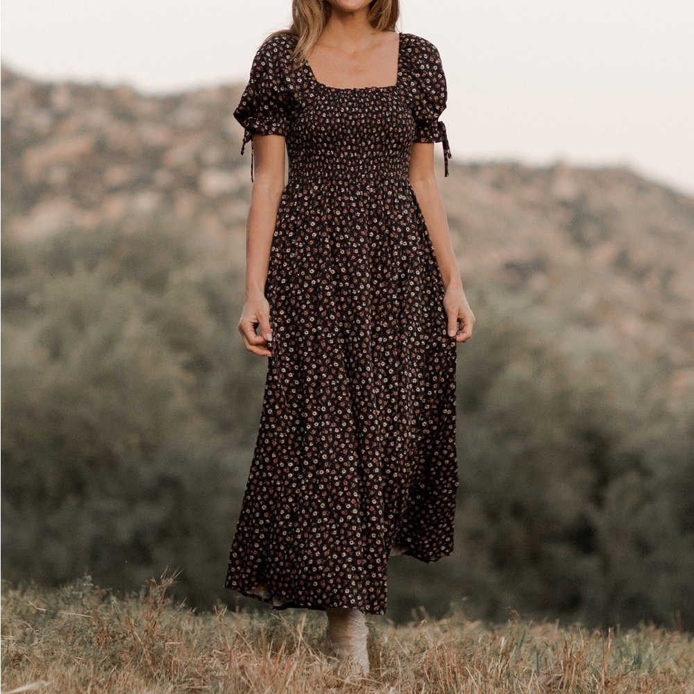 Rylee + Cru Dallas Dress Dark Floral